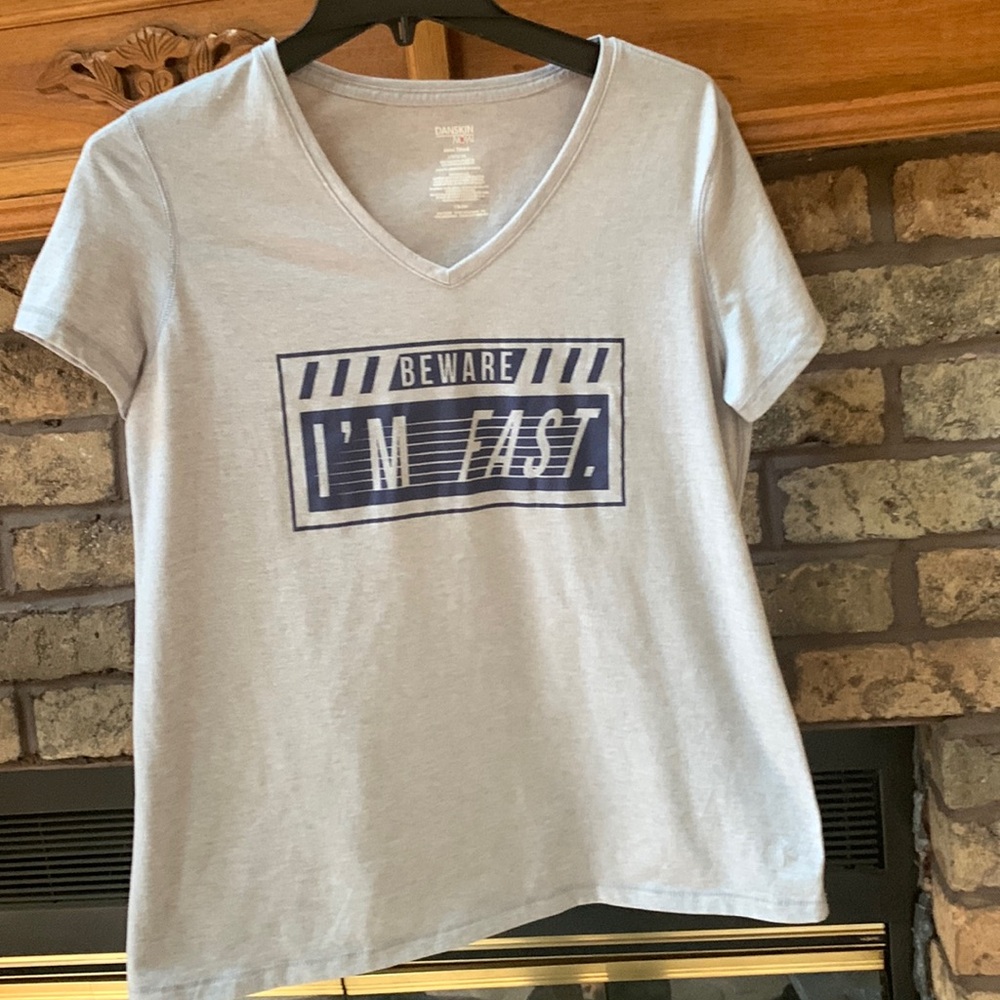 Womens danskin now tee.  Dri more workout tee size large euc